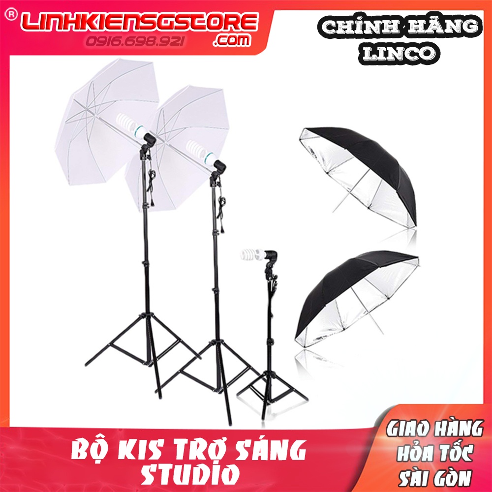 Bộ KIT studio chân đứng 2M chuôi đèn E27 hãng Linco siêu cứng xịn, chụp hình hỗ trợ ánh sáng.