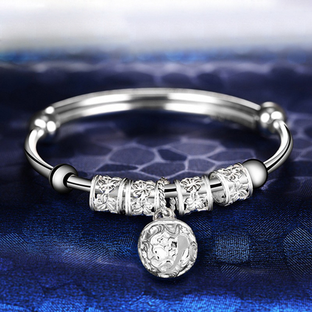 Thời Trang MAX|(MớI) Vòng Tay Mạ BạC ĐíNh Chuông Thanh LịCh