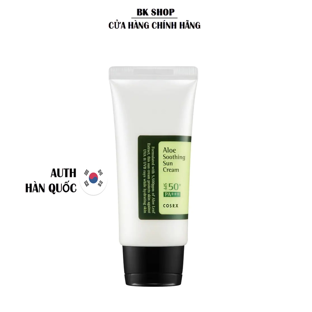 (Auth Hàn) Kem Chống Nắng Cosrx Aloe Soothing Sun Cream Spf 50PA+++ 50ml