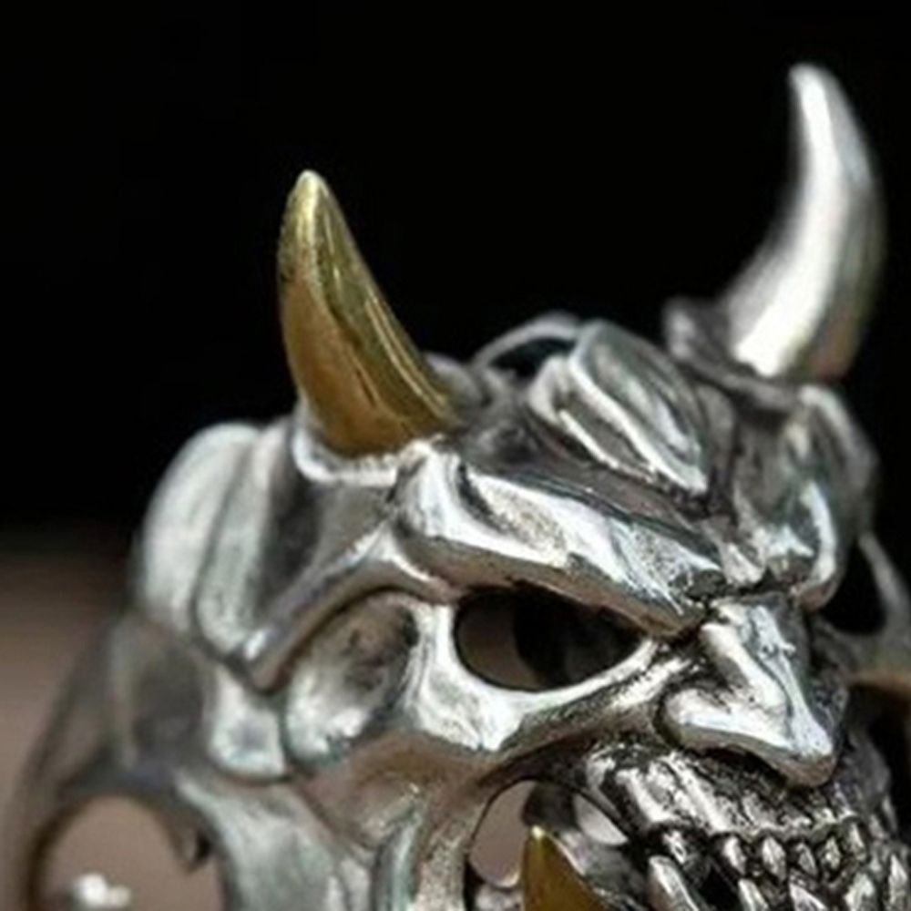 Nhẫn hình đầu lâu Bát Nhã thời trang punk cho nam