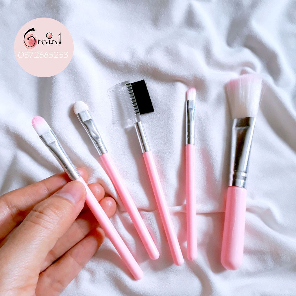Bộ Cọ Trang Điểm Mini Nhỏ Xinh Tiện Dụng