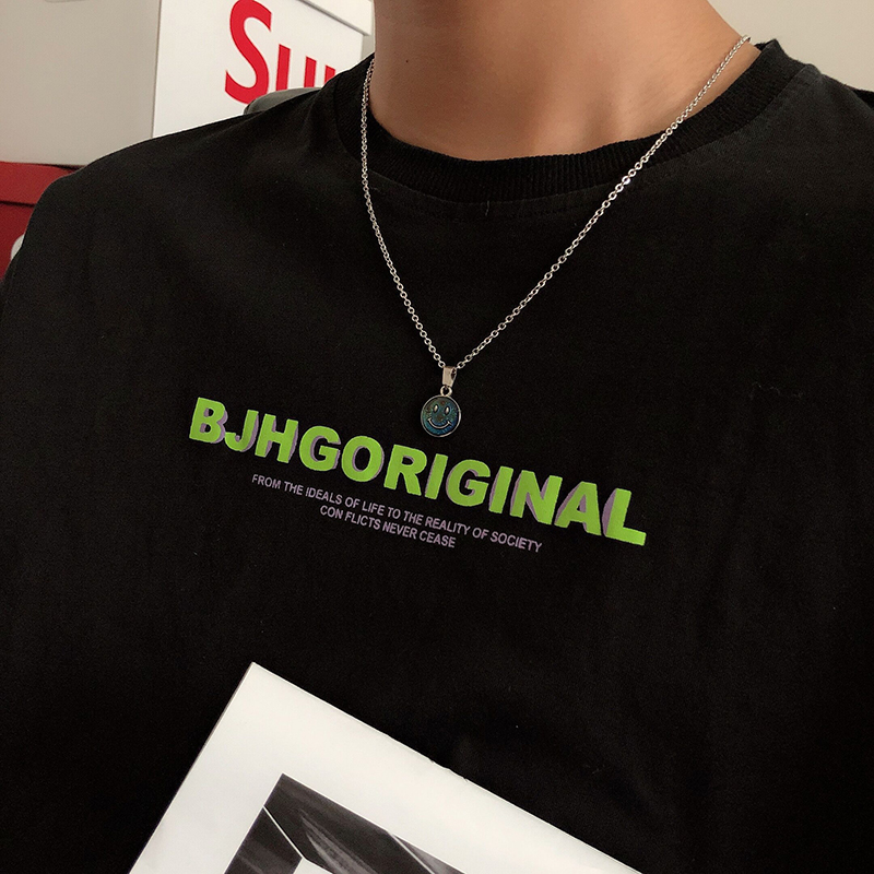 Dây Chuyền Mặt Hình Cỏ Bốn Lá Bướm Bướm Nhiều Màu Sắc Thay Đổi Theo Nhiệt Độ 23430 Dành Cho Nam Nữ