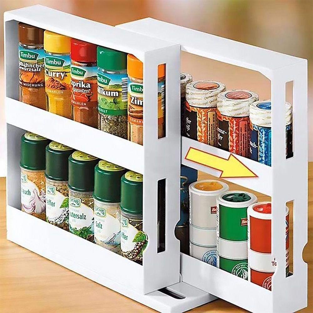 Kệ Đựng Gia Vị Nhiều Tầng Có Thể Xoay Cho Nhà Bếp