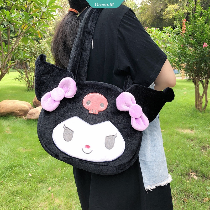 Túi Tote Đeo Vai / Xách Tay Phủ Lông Hình Cinnamoroll Melody Kuromi Kawaii Thời Trang Làm Quà Tặng Cho Bạn Gái