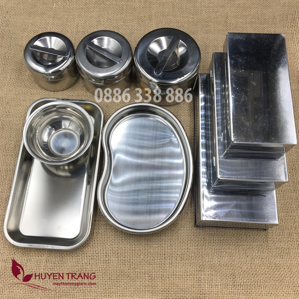 Hộp Inox 304 Đựng Bông Cồn Dụng Cụ Spa, Dụng Cụ Y Tế - Thiết Bị Y Tế Huyền Trang