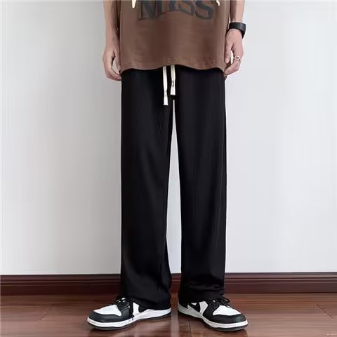 Quần ống rộng Lưng Thun Thoải Mái Phong Cách Hàn Quốc Thời Trang Cho Nam Size M-3XL