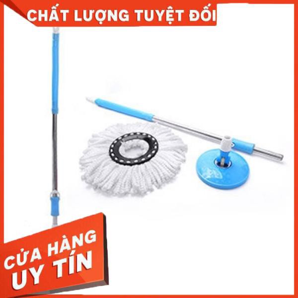 Bộ cán chổi lau nhà kèm bông lau xoay 360 tiện dụng, Bộ lau nhà san hô siêu sạch