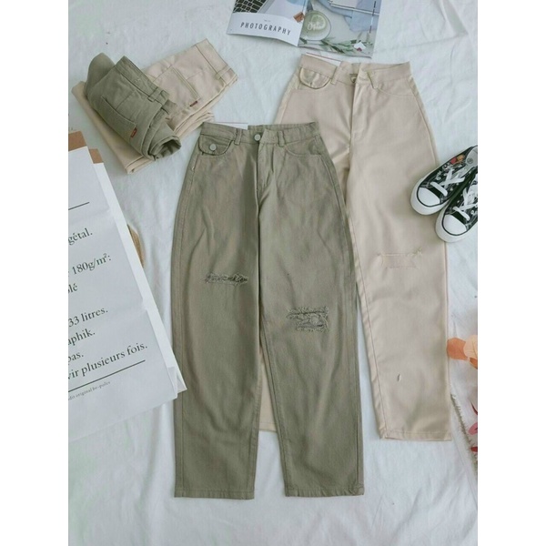 Quần Jeans Baggy rách gối (Biihome Clothing)