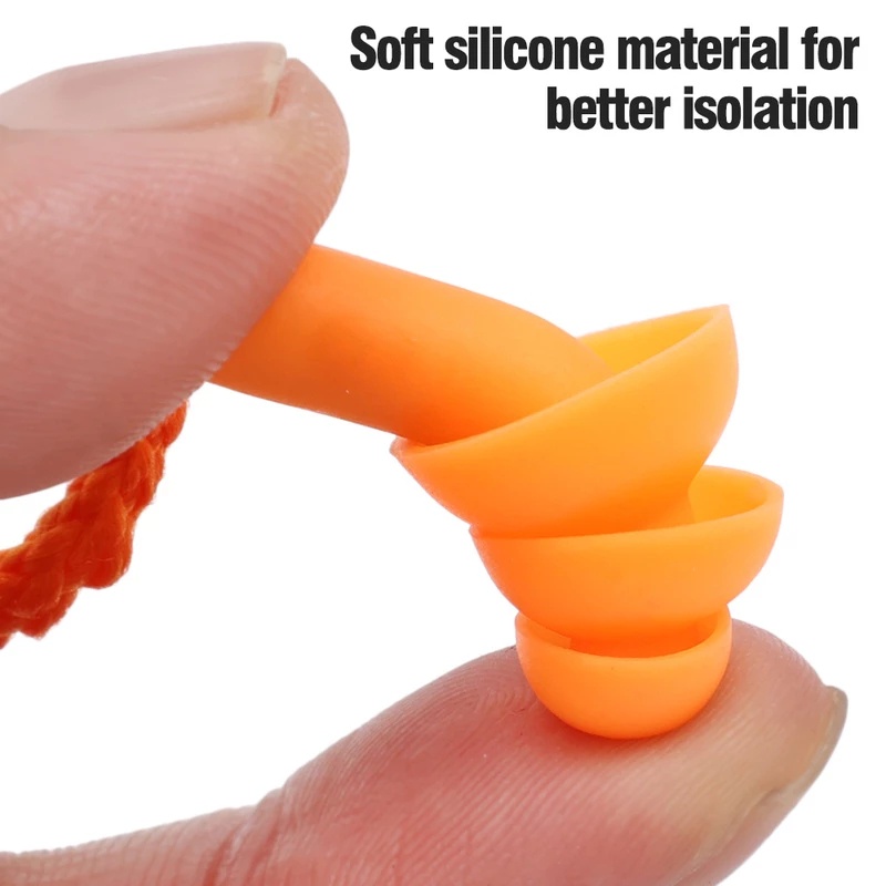 1 Cặp Nút Bịt Tai Chống Ồn/Chống Nước Bằng Silicone Khi Bơi Lội