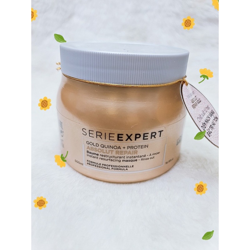 Dầu hấp dành cho tóc hư tổn Serie Expert Gold Quinoa + Protein Absolut Repair Golden Masque - BX0814