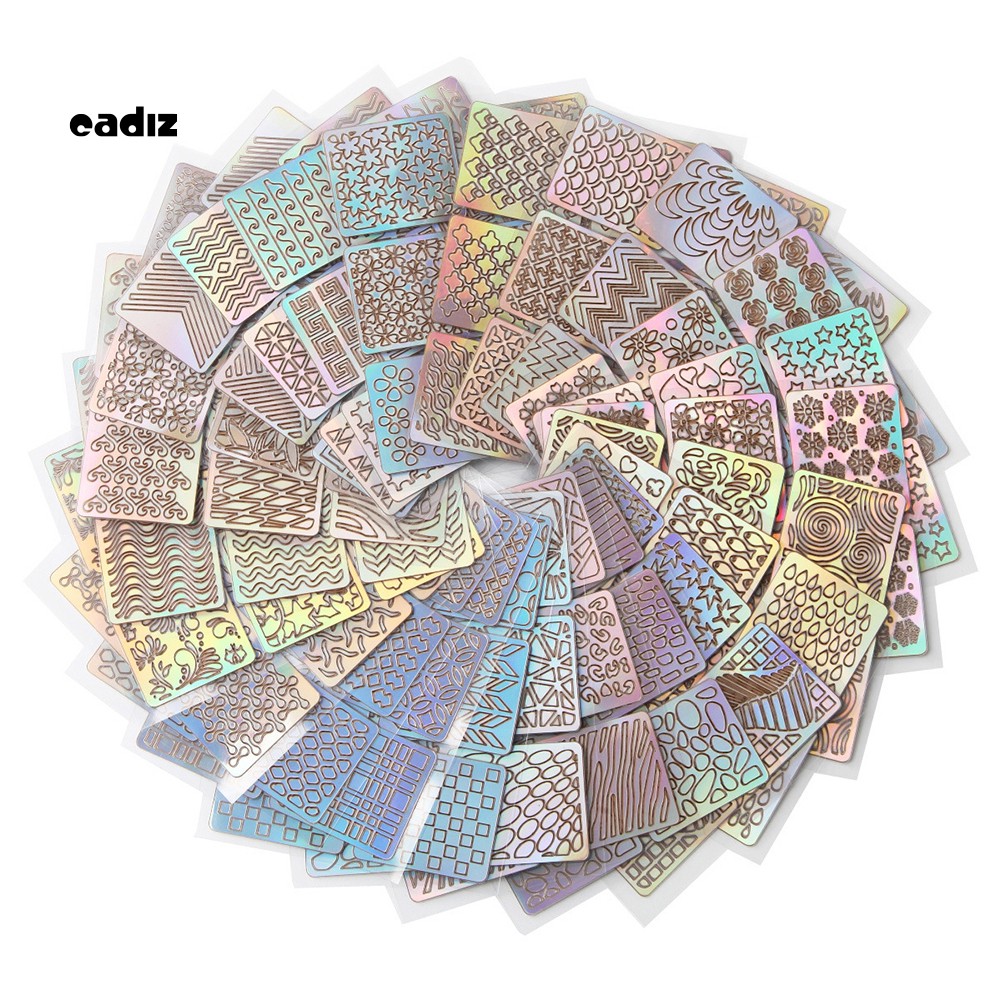 [Hàng mới về] Bộ 12 tờ mẫu in họa tiết trang trí móng tay nghệ thuật