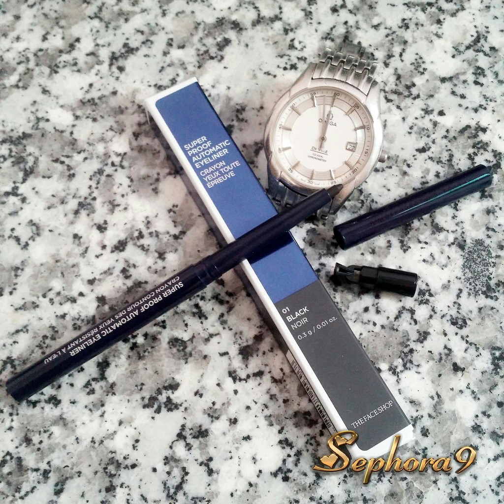 Chì kẻ mắt TFS Super Proof Automatic Eyeliner The Face Shop siêu chống nước