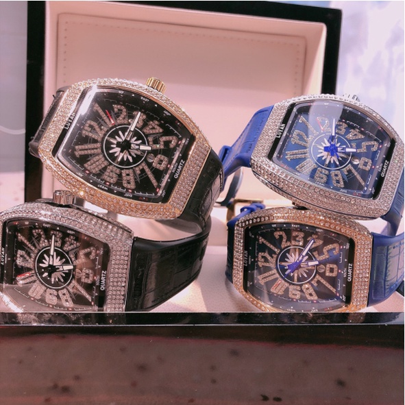 Đồng Hồ Nam LUYAN Doanh Nhân Mặt Đính Đá Dây Da Cao Cấp - ĐỒNG HỒ NAM ĐẸP DÂY DA CAO CẤP GIÁ RẺ MẶT CHỮ NHẬT