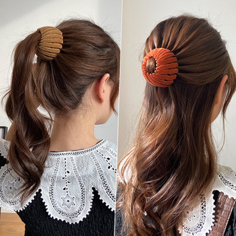 Dụng Cụ Làm Phồng Tóc Bằng Nhung Tổ Chim Phong Cách Hàn Quốc timetunnel