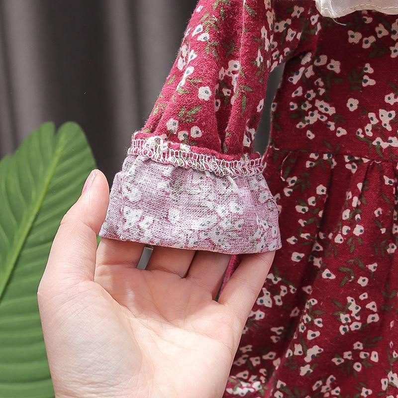 Đầm In Hoa Dễ Thương Thời Trang Cho Bé Gái