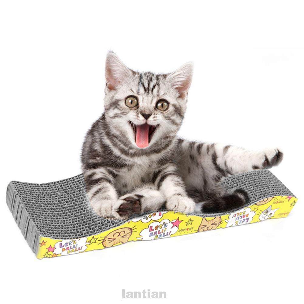 Cat Corrugated Cardboard Scratcher Board Bed kitten Scratching Catnip toy