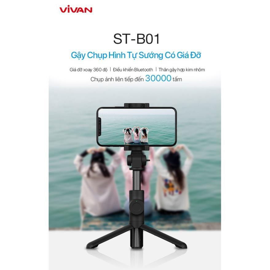Gậy Chụp Hình Đa Năng Có Giá Đỡ VIVAN -ST-B01- BẢO HÀNH 1 ĐỔI 1 CHÍNH HÃNG | BigBuy360 - bigbuy360.vn