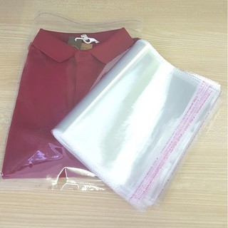 200g (~38cái) Túi Opp dán mép 26x37cm (+0) - Túi nilon băng keo dán miệng