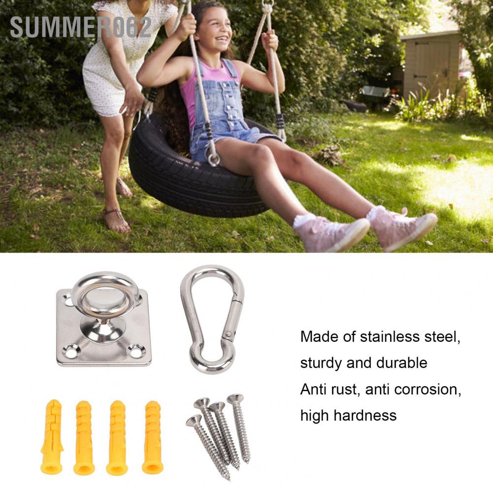 Summer062 Suspended Ceiling Wall Mount U Shaped Hooks Heavy Duty Hammock Hook Metal Base for Swing