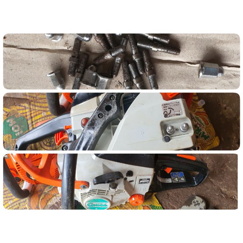 BỘ BULONG ĐAI TÁN 6mm || MÁY CƯA XÍCH ECHO V3400 v3000 v3100 v3201 v3200 v3202 gc31 gc30 gc35a hitac