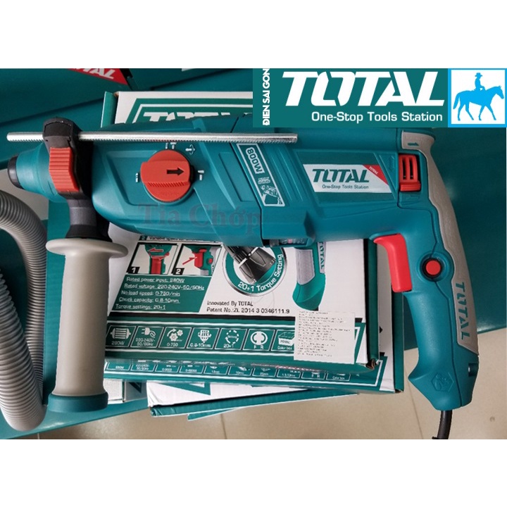TOTAL Máy khoan búa xoay 800W TH308268