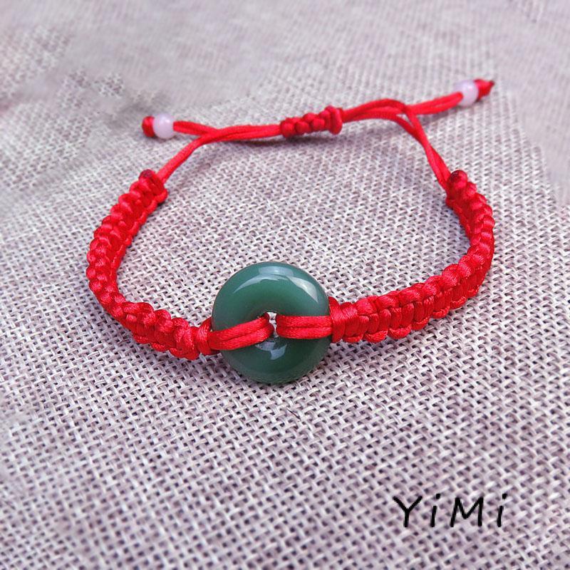 Vòng tay Jadeite dây đỏ may mắn