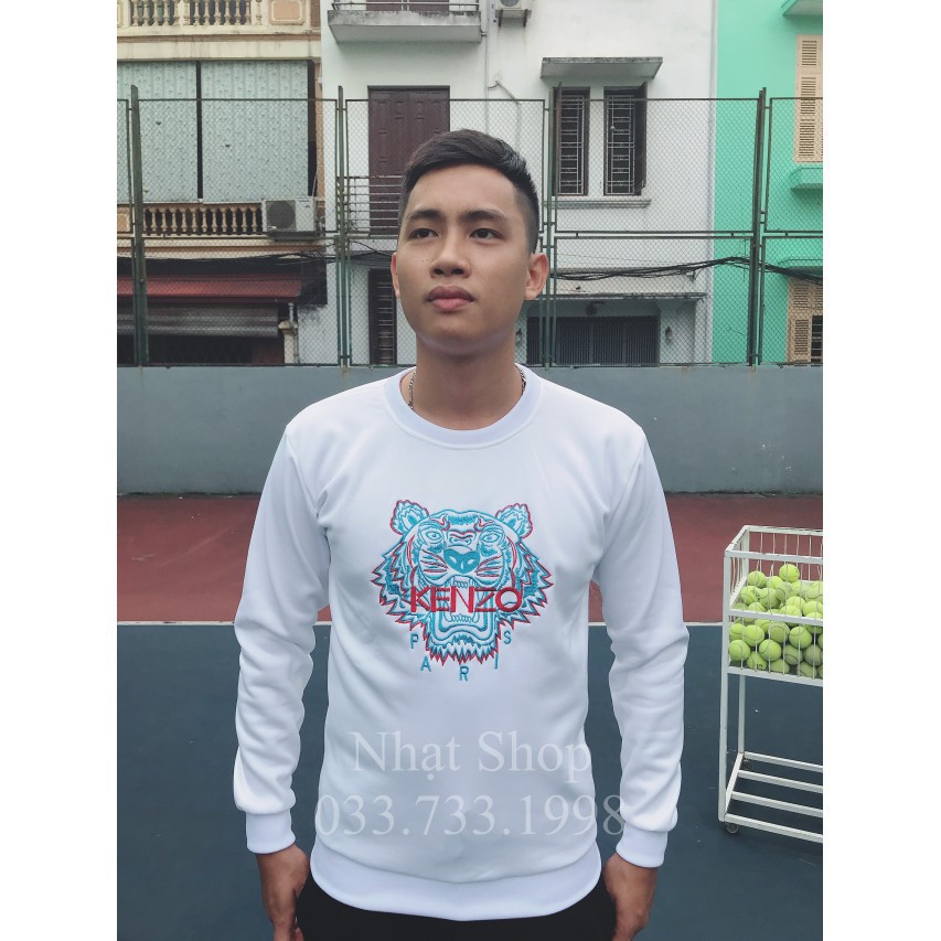 Áo Thu Đông Nỉ Thêu Hình Kenzo Dáng UniSex NSQ | BigBuy360 - bigbuy360.vn