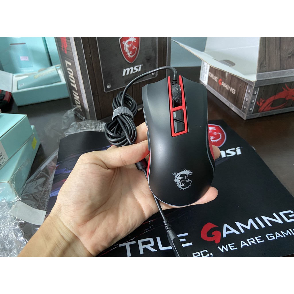 Combo Chuột Game MSI Gaming --RGB + miếng lót True Gaming cao cấp