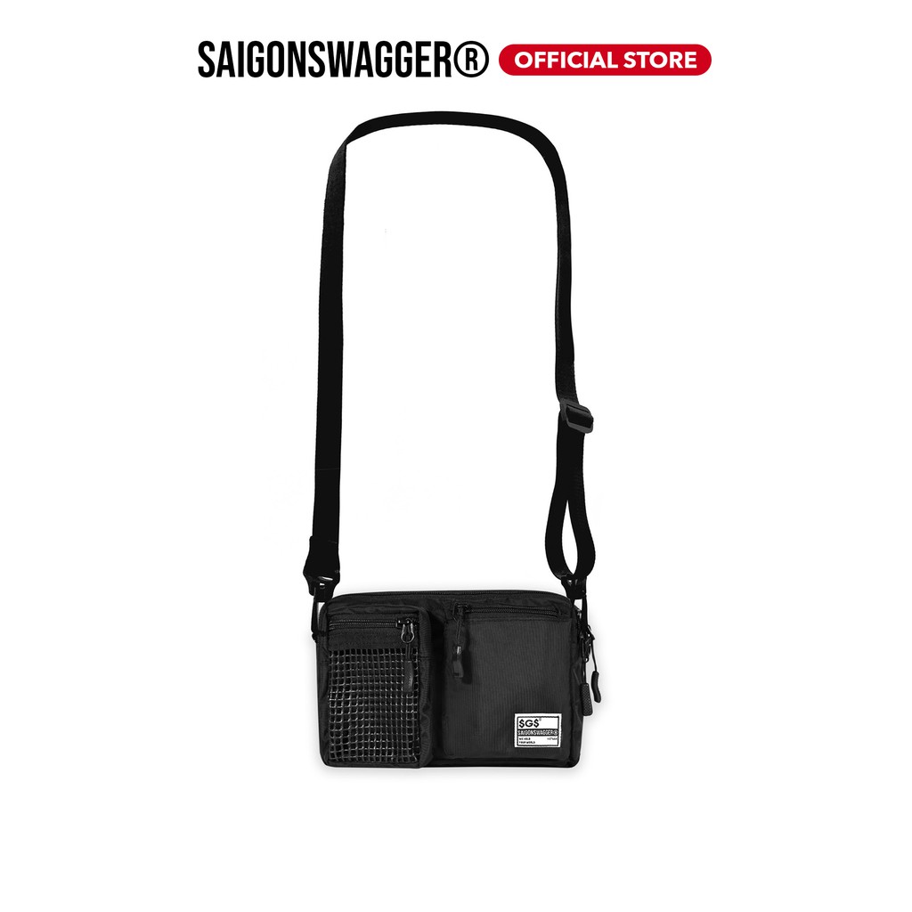 Túi Đeo Chéo Nam,Nữ SAIGON SWAGGER® Dynamic Bag-Phối Lưới Đen