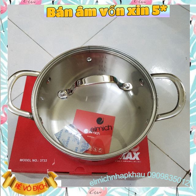 NỒI INOX CAO CẤP 3 LỚP ĐÁY LIỀN TRI-MAX EL3731-16CM / EL3732-18CM / El3733-20CM / EL3734-24CM / EL3735-26CM /EL3736-28CM