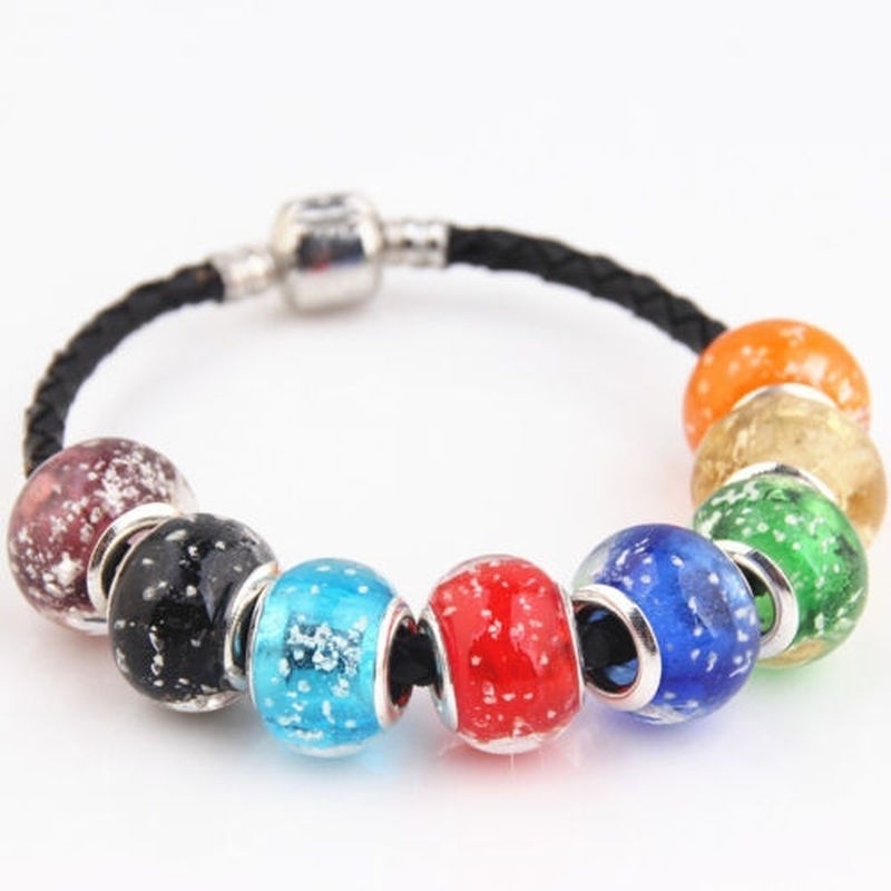 Set 20 Hạt Thủy Tinh 5mm 8x13mm Nhiều Màu Ngẫu Nhiên Làm Trang Sức Vòng Tay/Vòng Cổ DIY