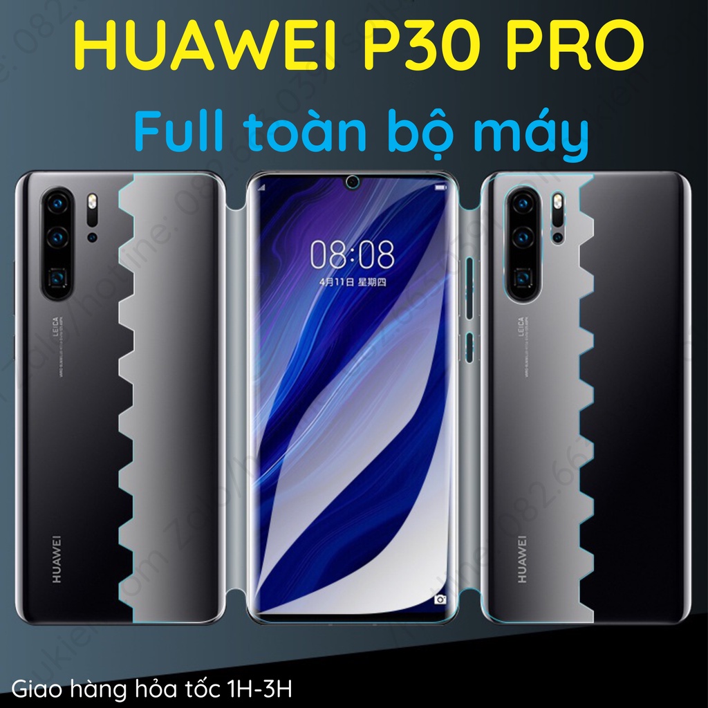Dán PPF Huawei P30 Pro loại bóng, nhám dành cho màn hình, mặt lưng, full viền