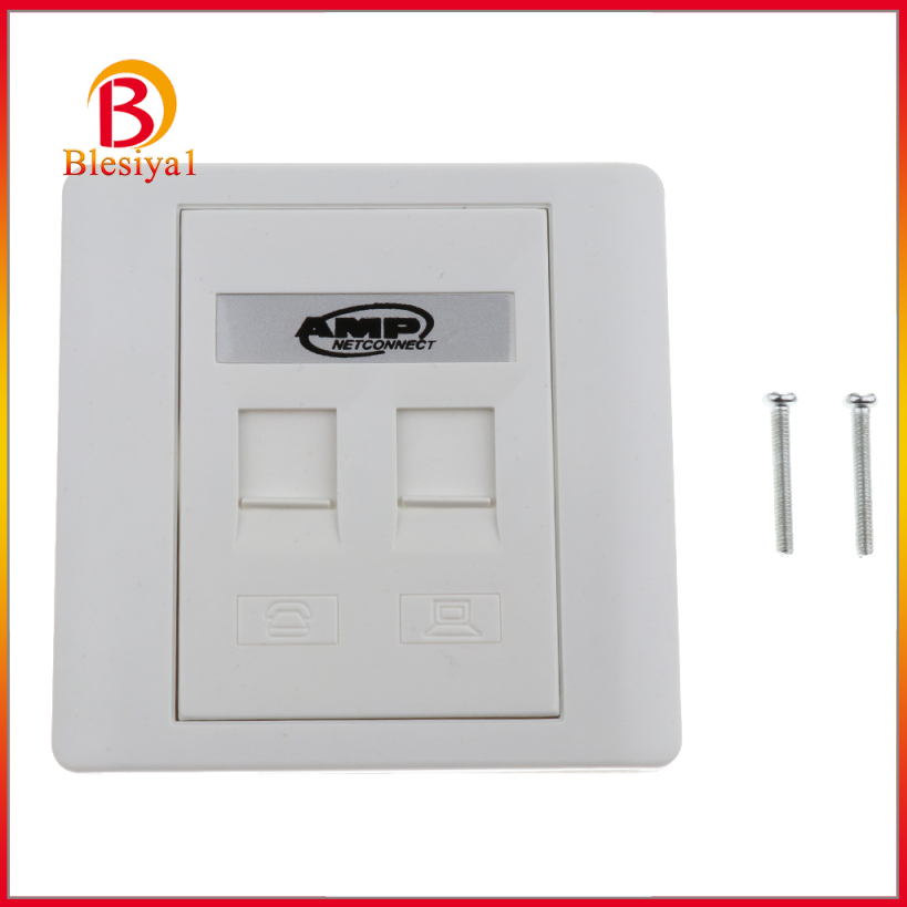 Ổ Cắm Mạng Ethernet 2 Cổng Gắn Tường 1 Chiều Rj45 / Rj11 | BigBuy360 - bigbuy360.vn