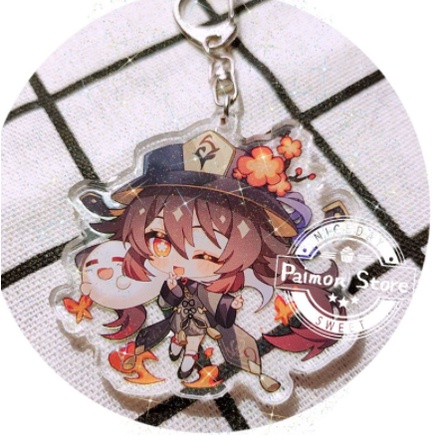 Hutao Móc khoá Genshin Impact m3 (in giữa acrylic)