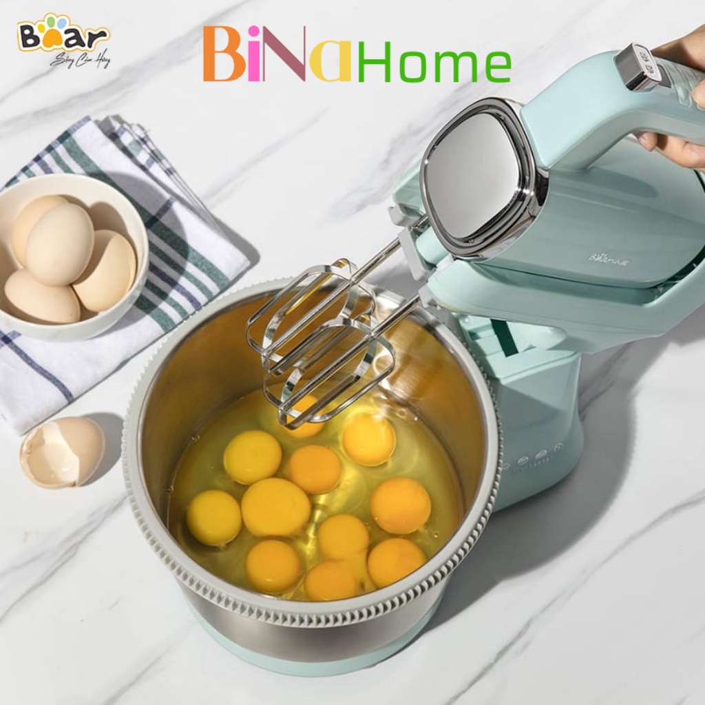 Máy Đánh Trứng Trộn Bột đa năng để bàn Bear DDQ-B03V1 Chính hãng Bảo hành 18 tháng BINAHOME