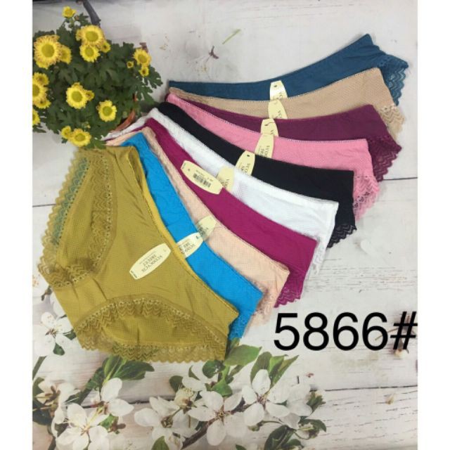♥️ SHOP UY TÍN ♥️♥️ Quần Lót Nữ Thông Hơi Phối Ren Thoáng Mát Êm Q5866 Quần chíp thông hơi