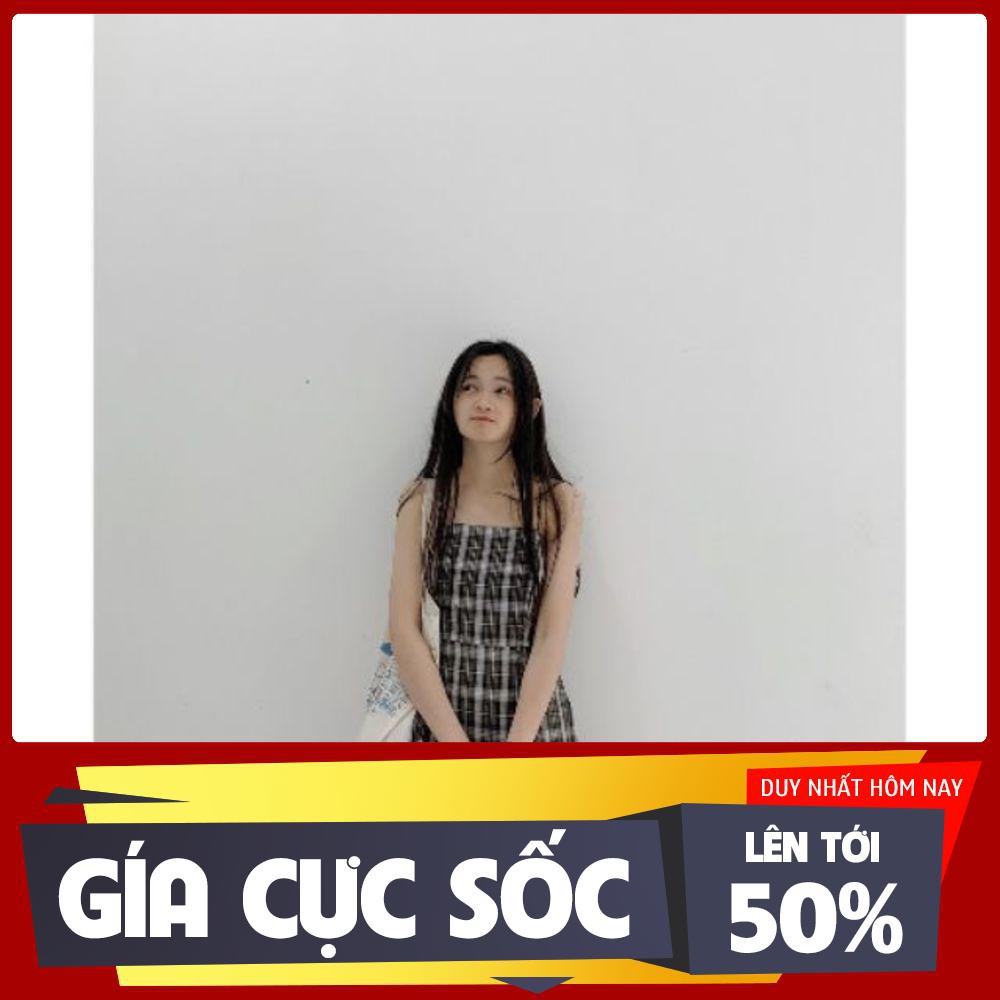 Váy Đầm NỮ Thiết Kế 2 Dây Caro Kẻ Sọc nhiều màu Ulzzang - Hàng nhập khẩu