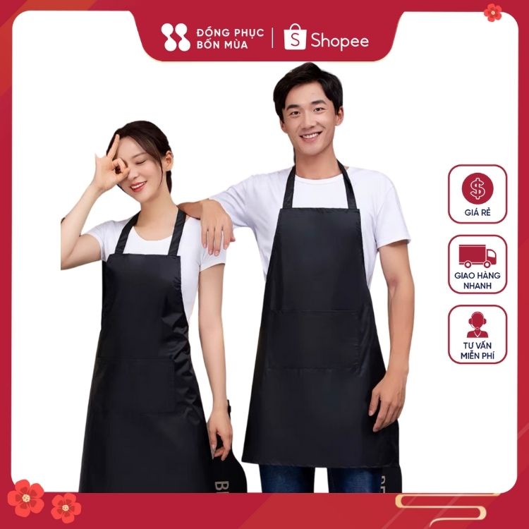 TẠP DỀ YẾM, TẠP DỀ PHỤC VỤ, TẠP DỀ NAM NỮ, Tạp dề đồng phục Nam/Nữ CHẤT KAKI CAO CẤP SẴN HÀNG