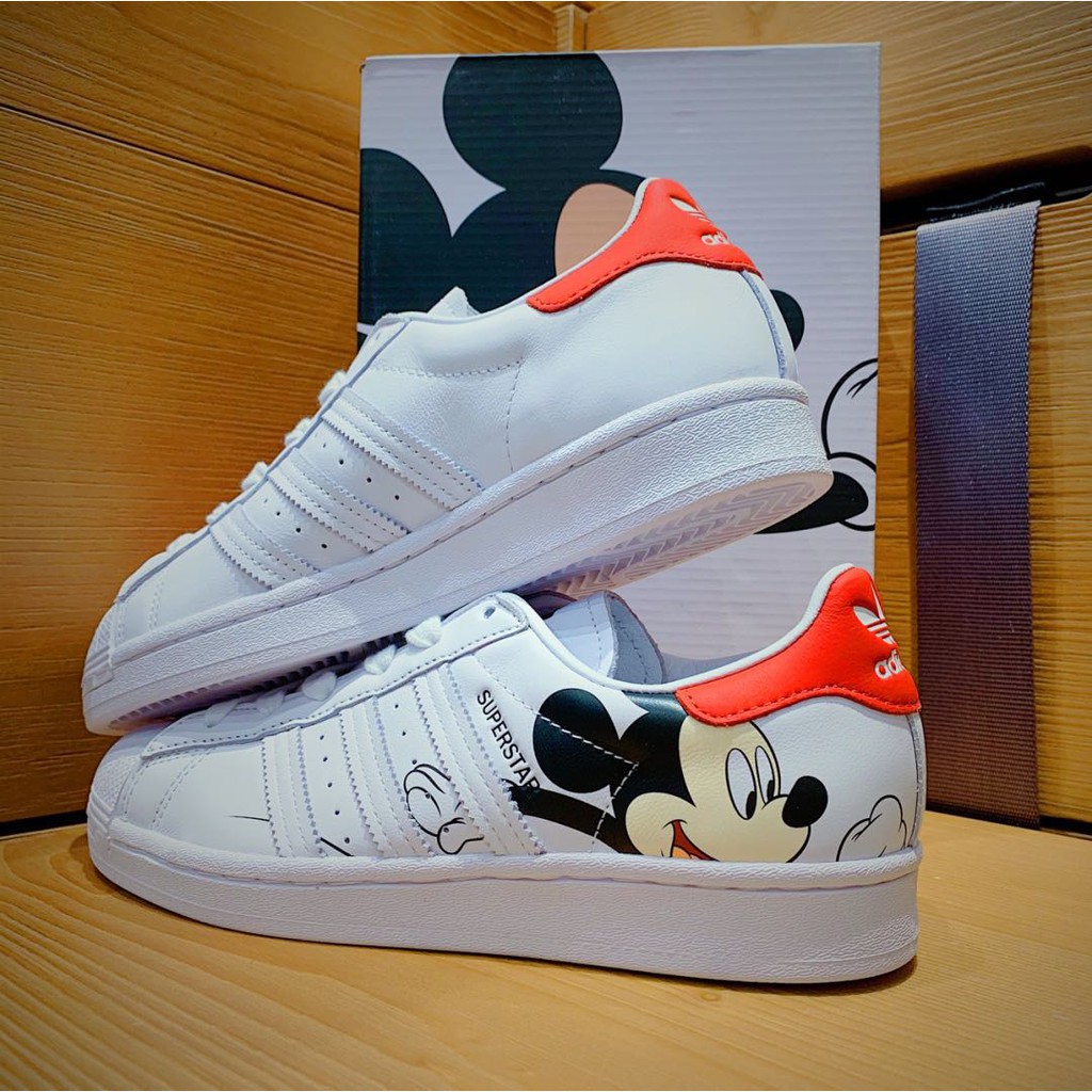 DISNEY Giày Thể Thao adidas superstar size 36-40 fw2901 Họa Tiết Chuột mickey Dễ Thương