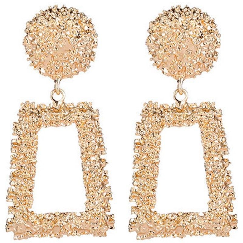 Khuyên tai họa tiết hình học thời trang sang trọng