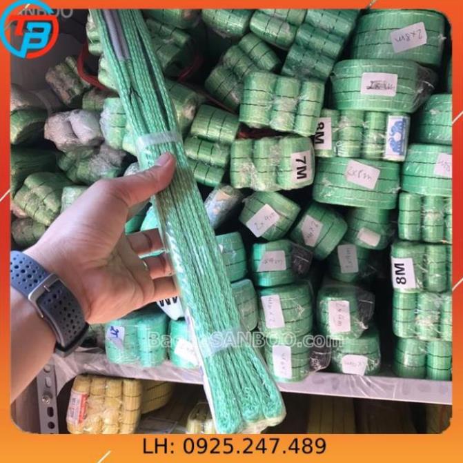 Dây cáp vải cẩu hàng 2 tấn x 8 mét - rộng 5cm - Hệ số an toàn 5:1