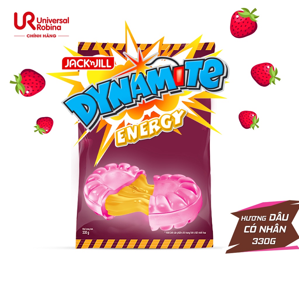 Kẹo Cứng Bigbang hương dâu nhân tăng lực 330g Dynamite