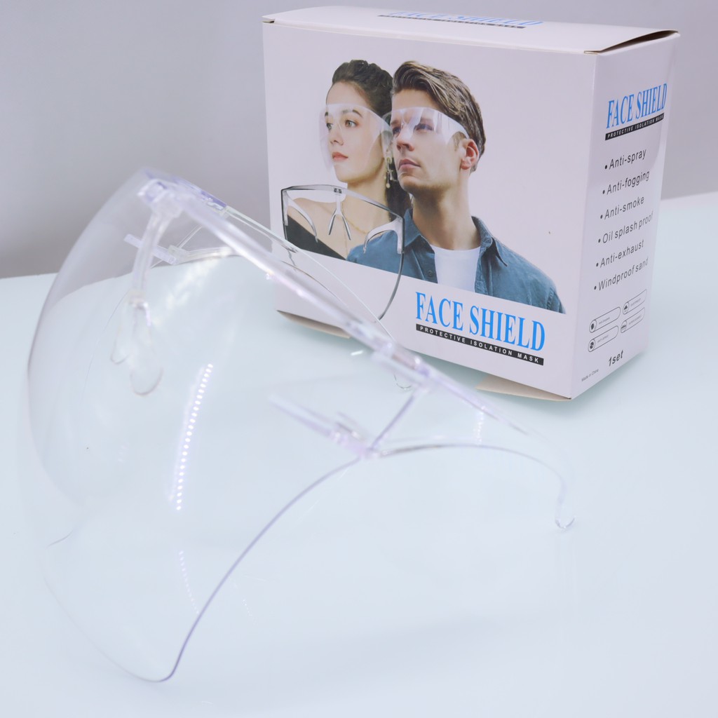 Mắt kính bảo hộ FACE SHIELD chống giọt bắn, chống bụi,che hết khuôn mặt,bảo vệ mắt toàn diện,tròng trong suốt,phòng dịch