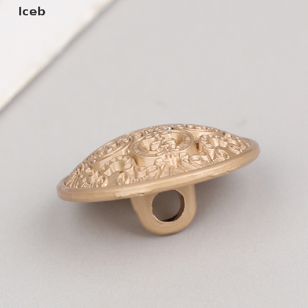 Ic Bộ 10 Nút Áo Khoác Blazer Bằng Kim Loại Khắc Họa Tiết Rỗng Cho Sổ Tay Áo Khoác