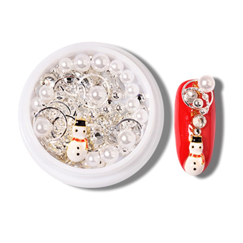 Hộp Sequin Hình Bông Tuyết 3D Lấp Lánh Dùng Trang Trí Móng Nghệ Thuật DIY