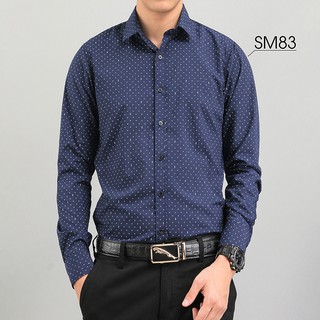 Áo sơ mi nam VICERO họa tiết chất cotton phong cách lịch lãm công sở