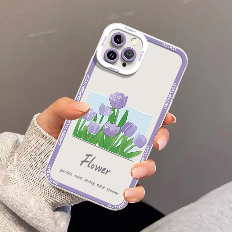 Ốp Điện Thoại TPU Dẻo Trong Suốt Họa Tiết Hoa Xinh Xắn Cho IPhone 14 13 12 11 Pro XS Max X XR 8 7 6 6S 14 Plus