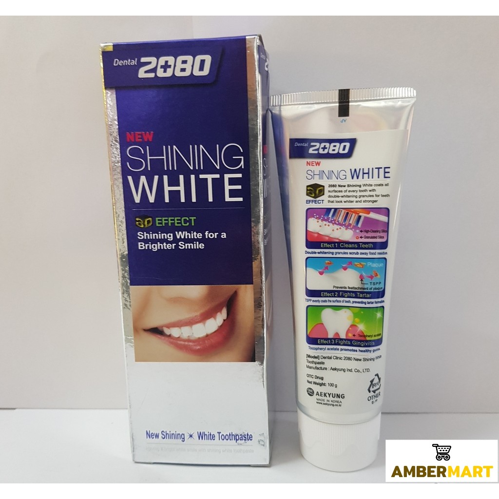 Kem Đánh Răng Tẩy Sạch Vết Ố Trên Răng  2080 Shining White Hàn Quốc 100g