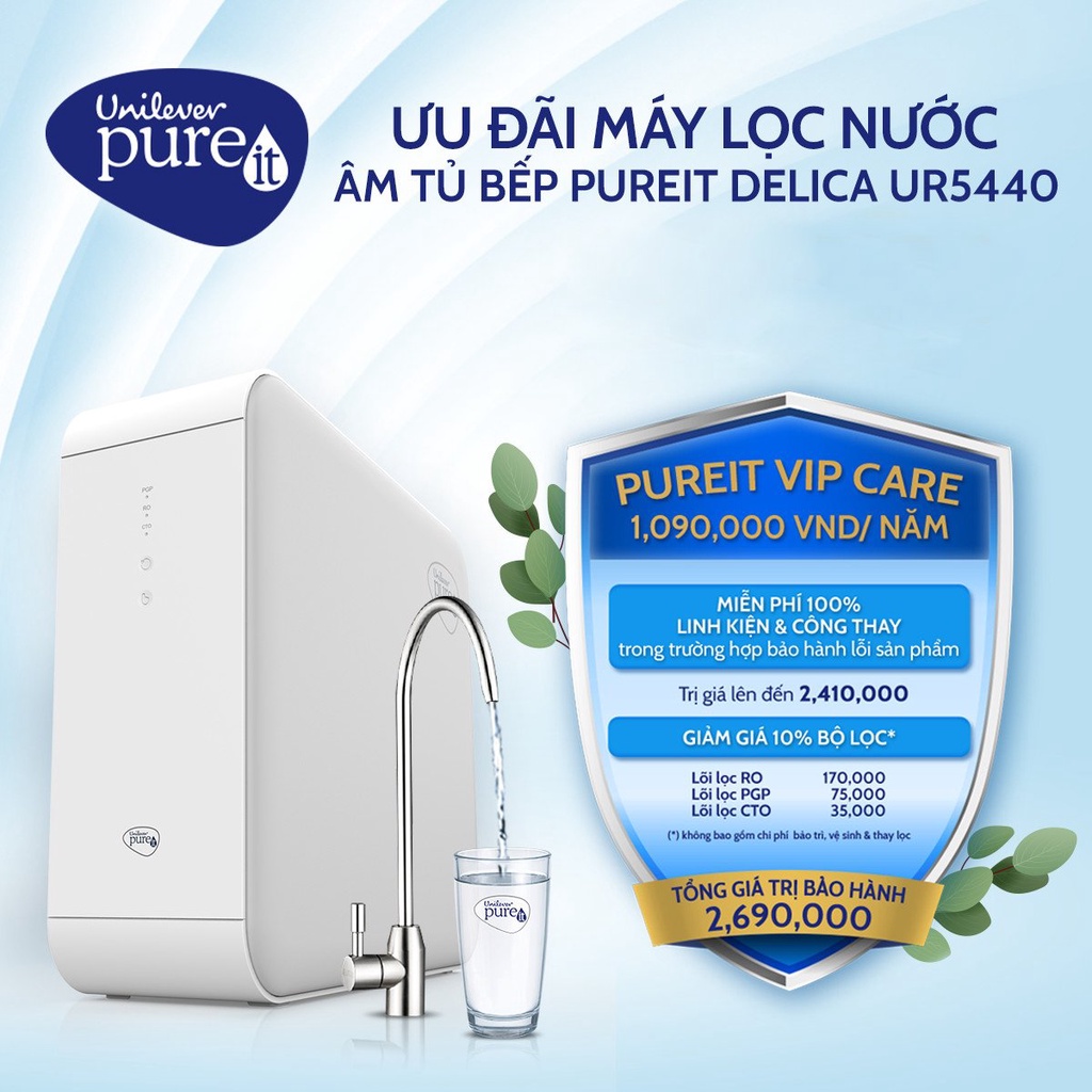 Máy lọc nước Unilever Pureit Delica UR5440 chính hãng