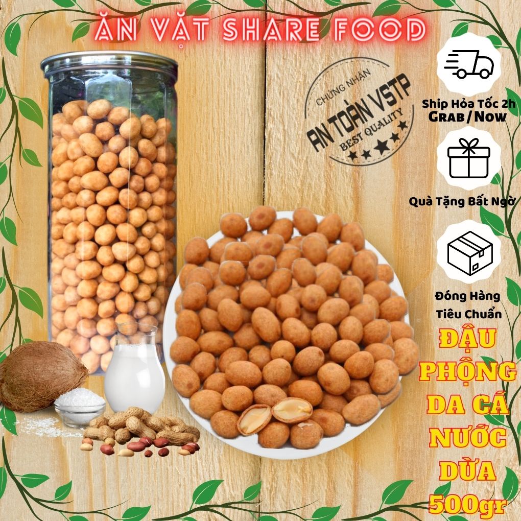 Đậu Phộng (Lạc) Da Cá Nước Dừa Sharefood 500Gr